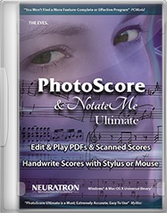 PhotoScore and NotateMe Ultimate