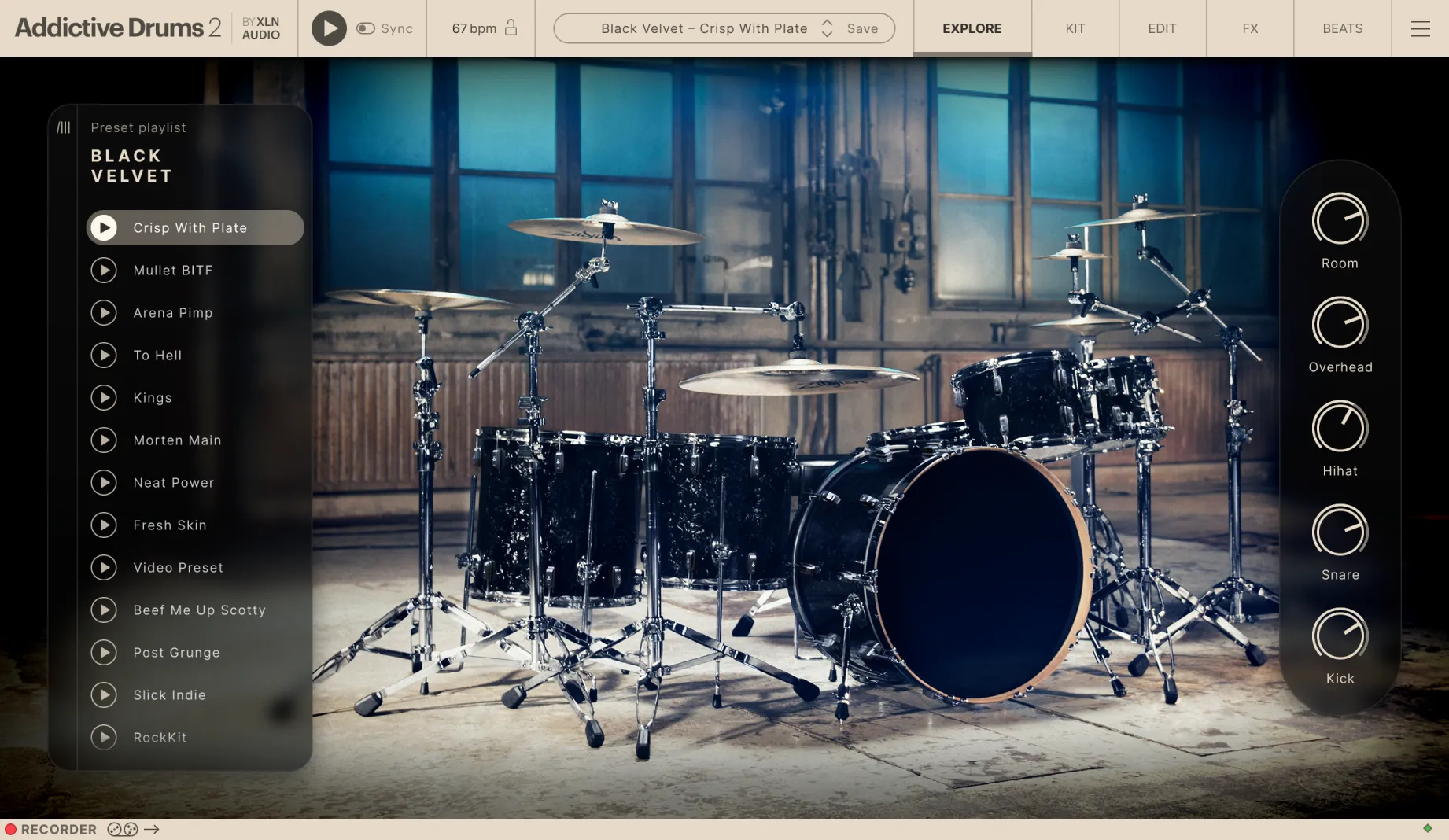Addictive Drums 2: Black Velvet ADpak
